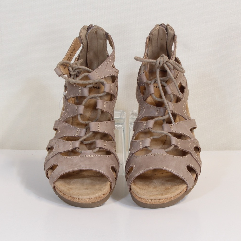Earth Origins Kendra Kamilla Women's Coco Suede Gladiator Sandals NWT NIB - Picture 2 of 11